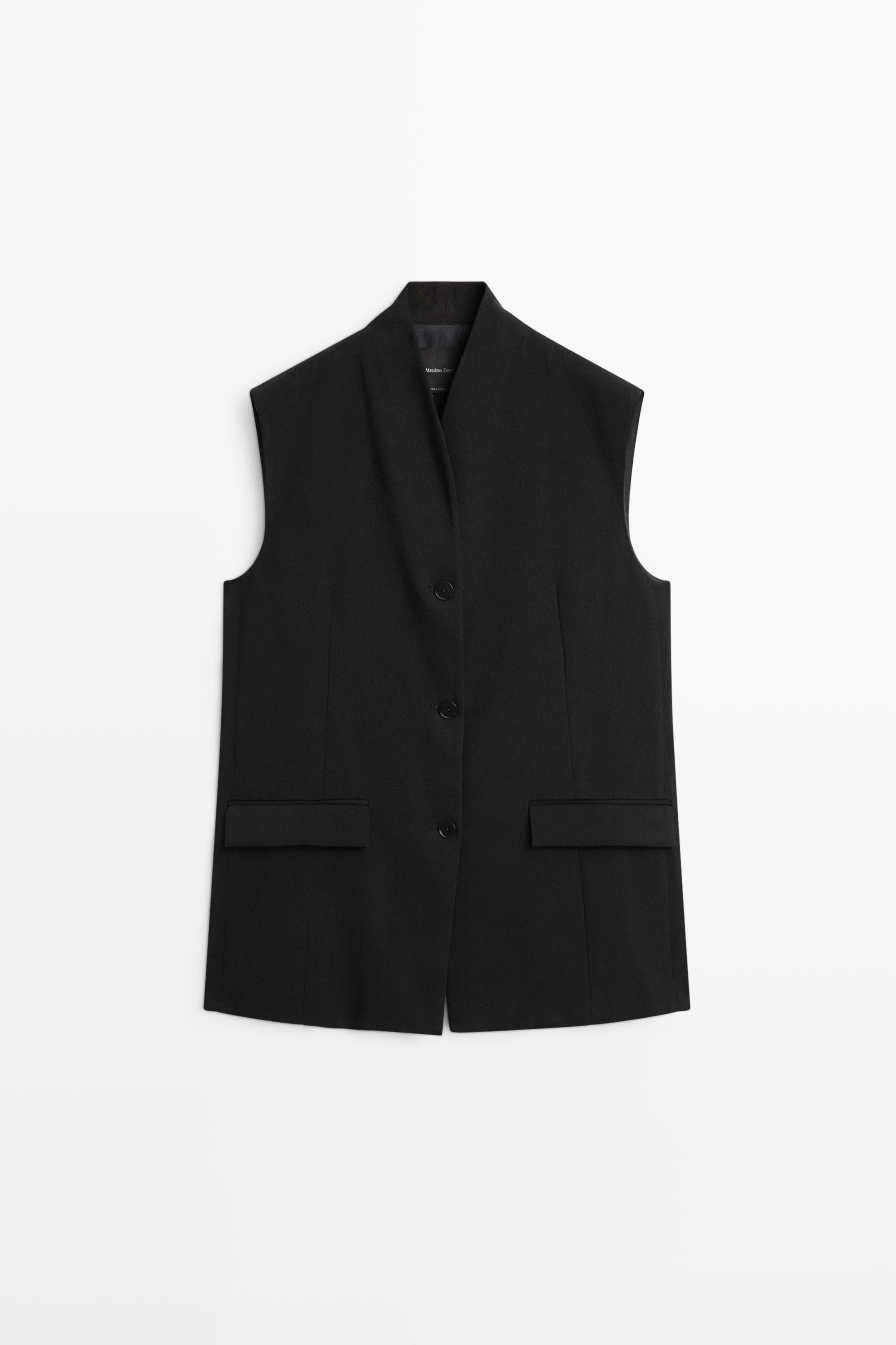 High-neck vest